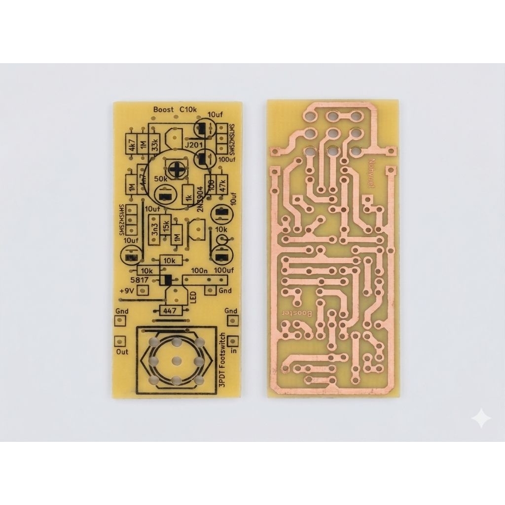 PCB EFEK GITAR EPIC BOOSTER IN 1590A