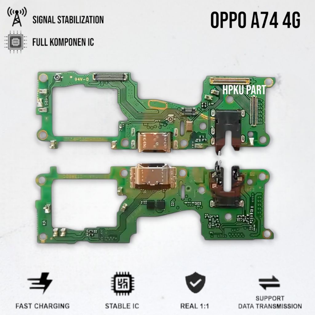 Flexible Charger Mic Oppo A74 4G USB Port Dock Connector Charging Board IC Support Fast Charging