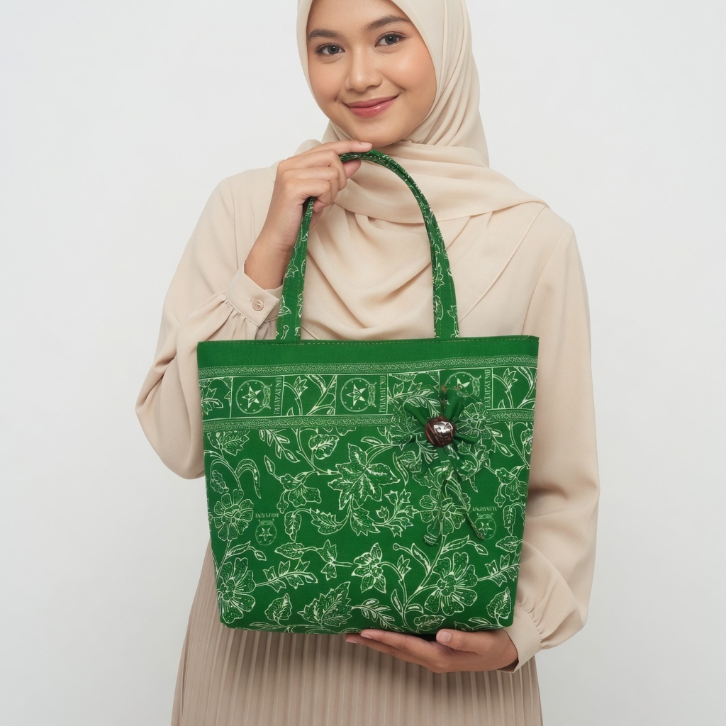 Tas Fatayat NU Totebag Batik Pita | Tas Pengajian Muslimat NU Elegan & Kapasitas Besar