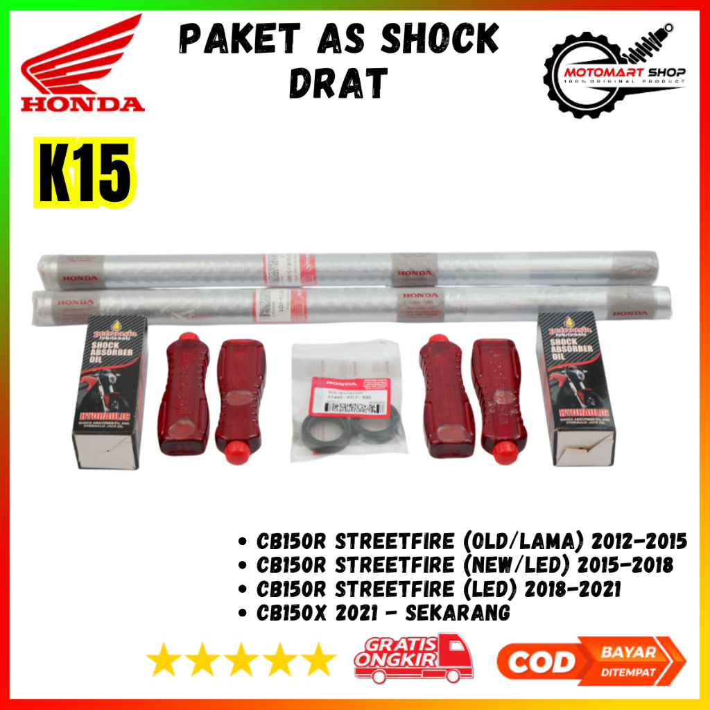 As Shock Depan CB150R Old / Paket As Shock Honda CB 150R Ori Premium - K15