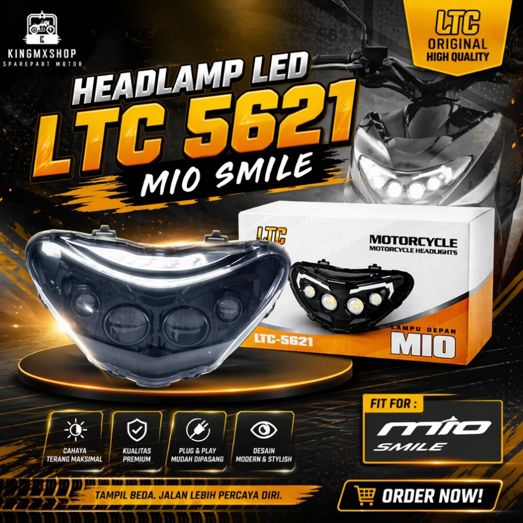 Headlamp LED LTC 5621 { MIO SMILE } Lampu Depan Motor