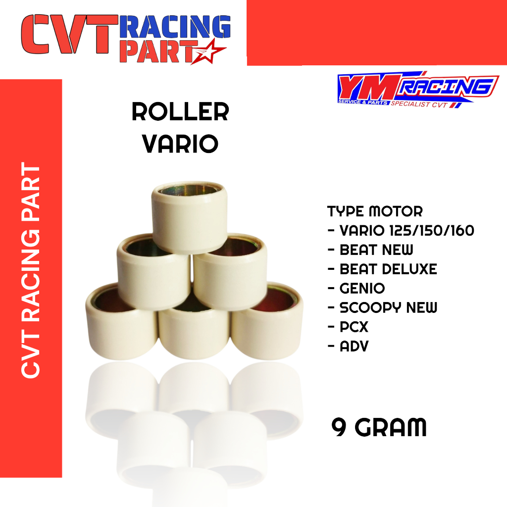 ROLLER 9 GRAM VARIO 125 KZR RACING | ROLLER VARIO 150 9 GRAM / ROLLER VARIO 160 9 G ( ROLLER PCX 9 G