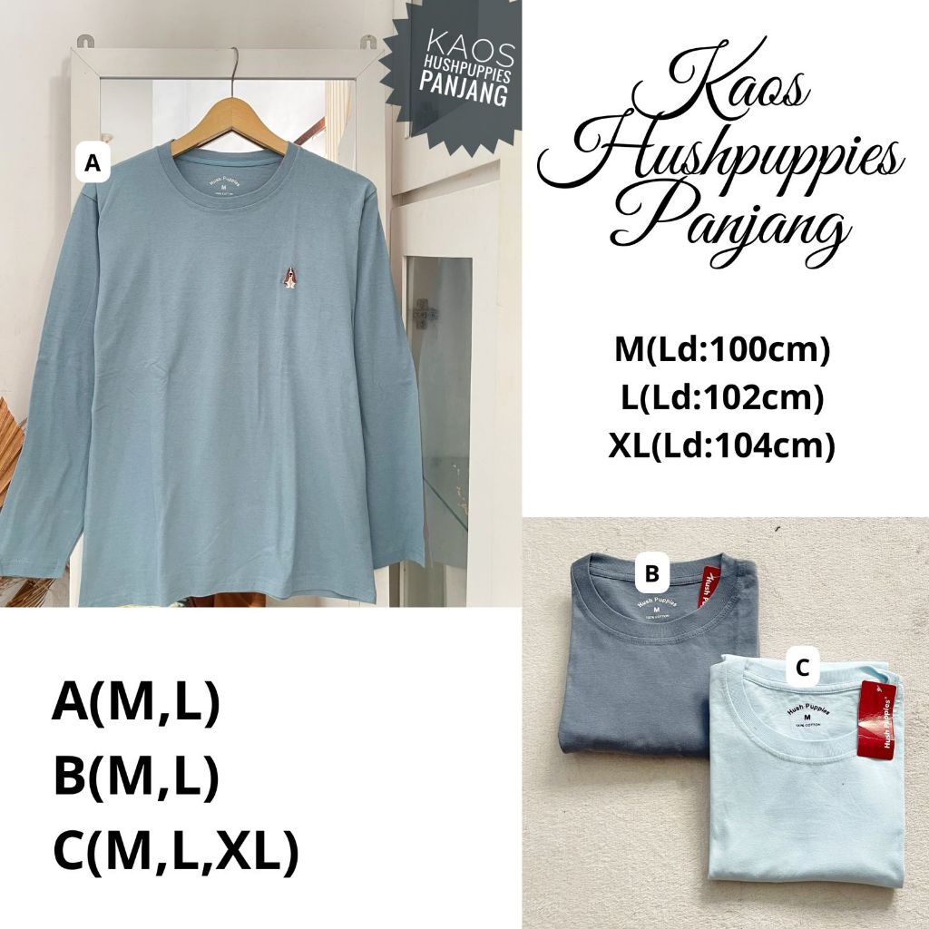 KAOS HUSH PUPPIES PANJANG EMBOS UNISE