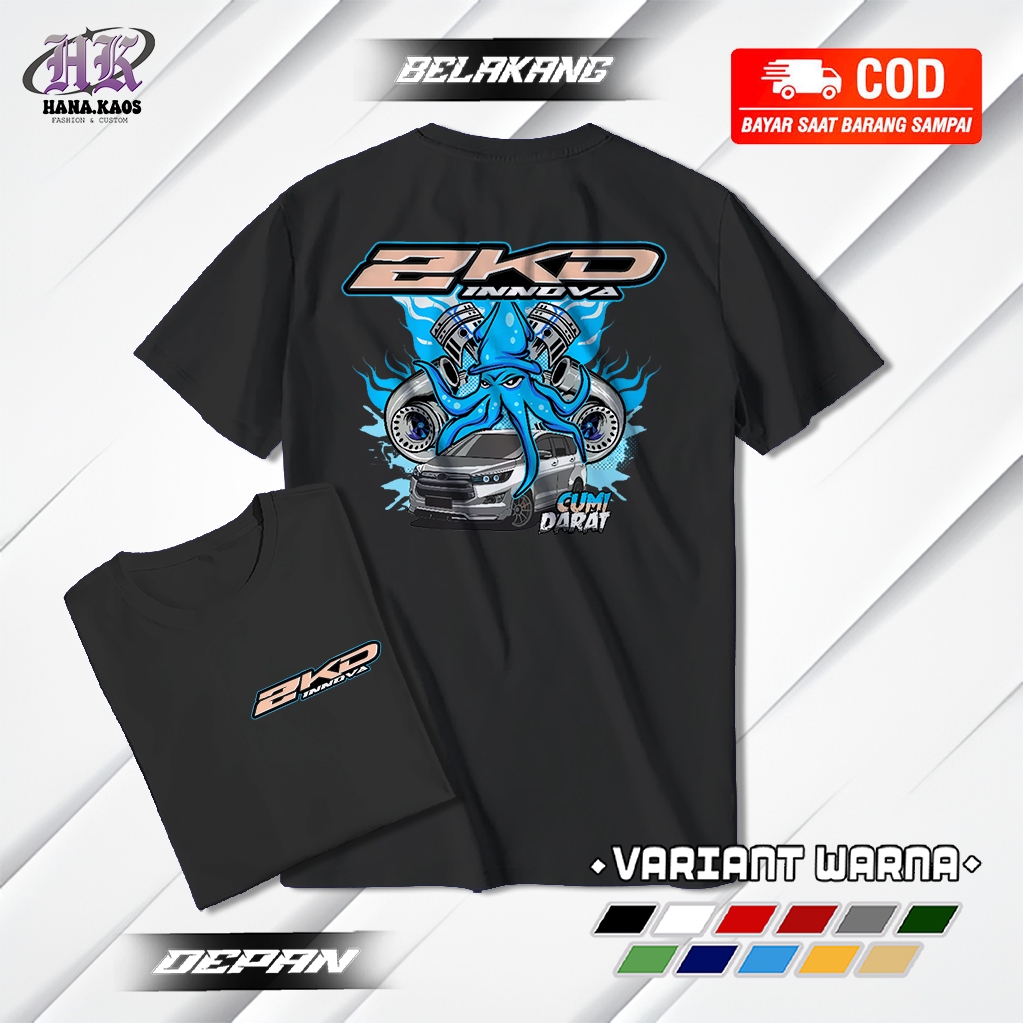 HANAKAOS - BAJU KAOS 2 KD INNOVA | KAOS CUMI DARAT | BAJU RACING | BAJU UNISEX TERBARU