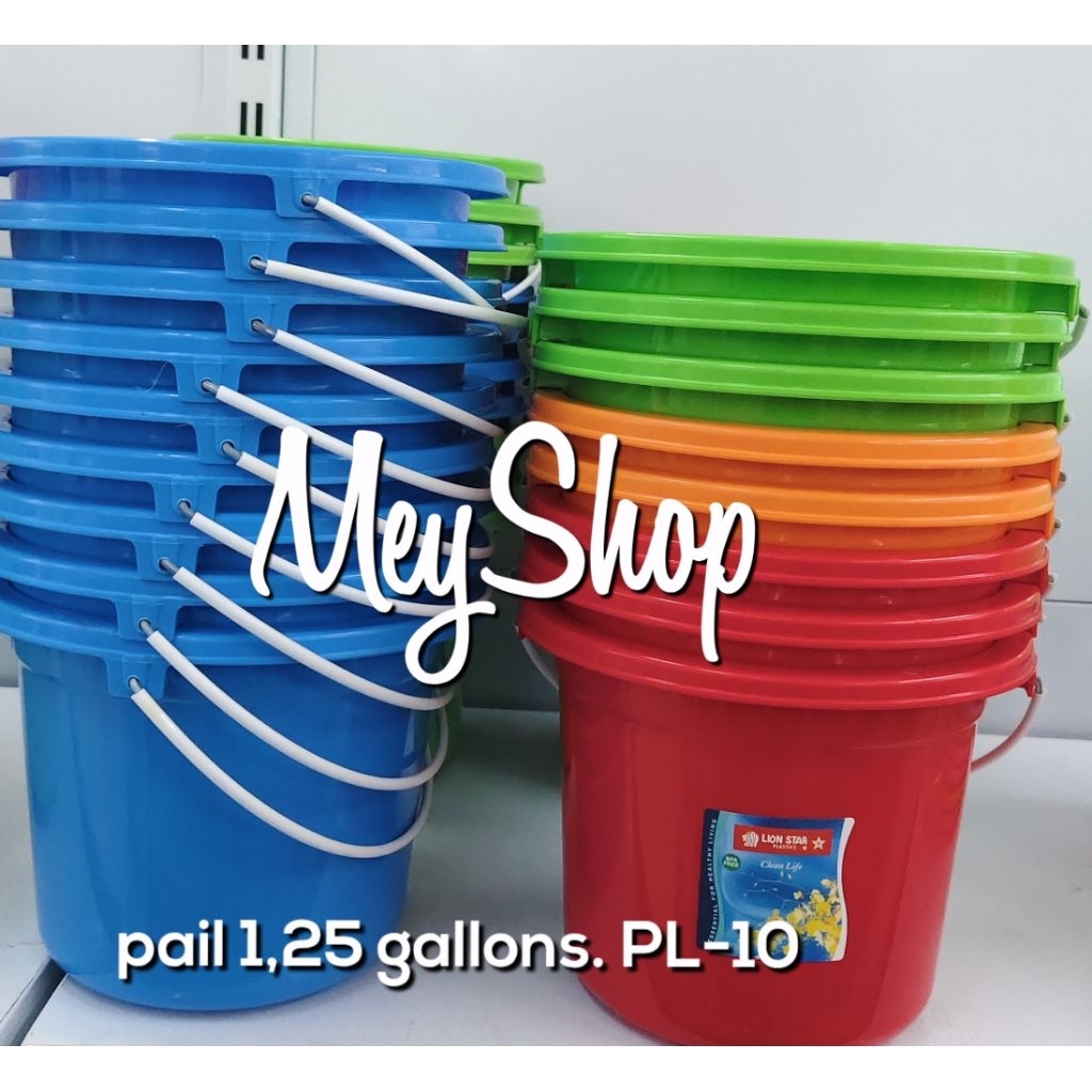 Ember plastik pail lion star 1,25 gallons, 1,5 gallons/ember lion star gagang kawat (tanpa tutup)/Em