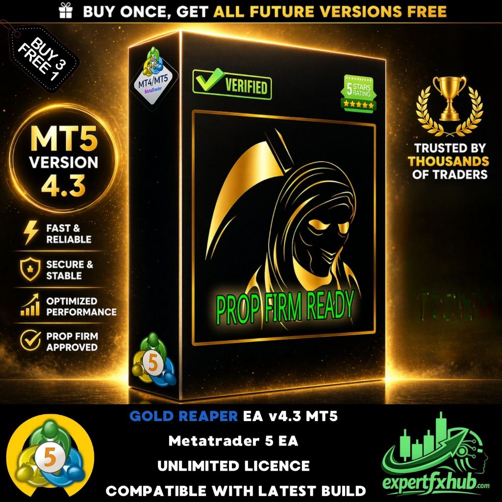 v4.3 Gold Reaper EA Metatrader 5 Expert Advisor ftmo prop firm challenge scalping trading bot unlimi