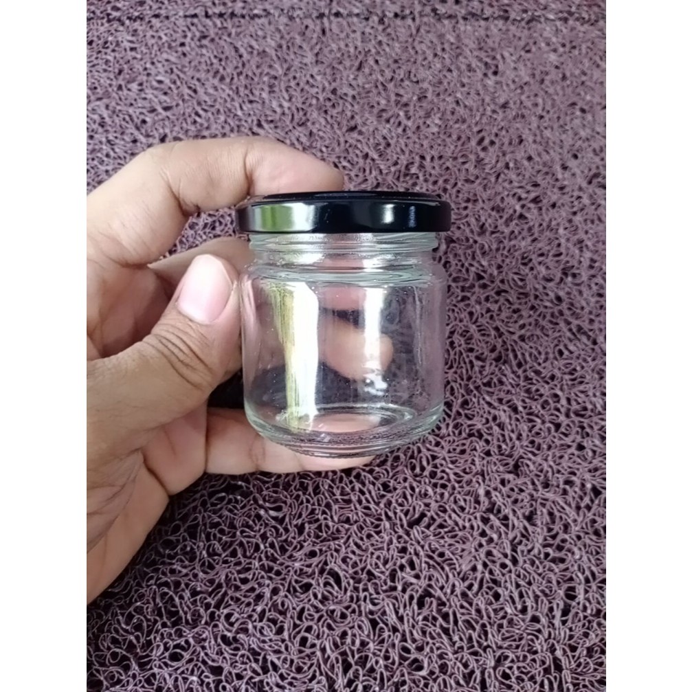 Botol Kaca Bulat 100 ml / Puding Jar 100 ml / Botol Tutup