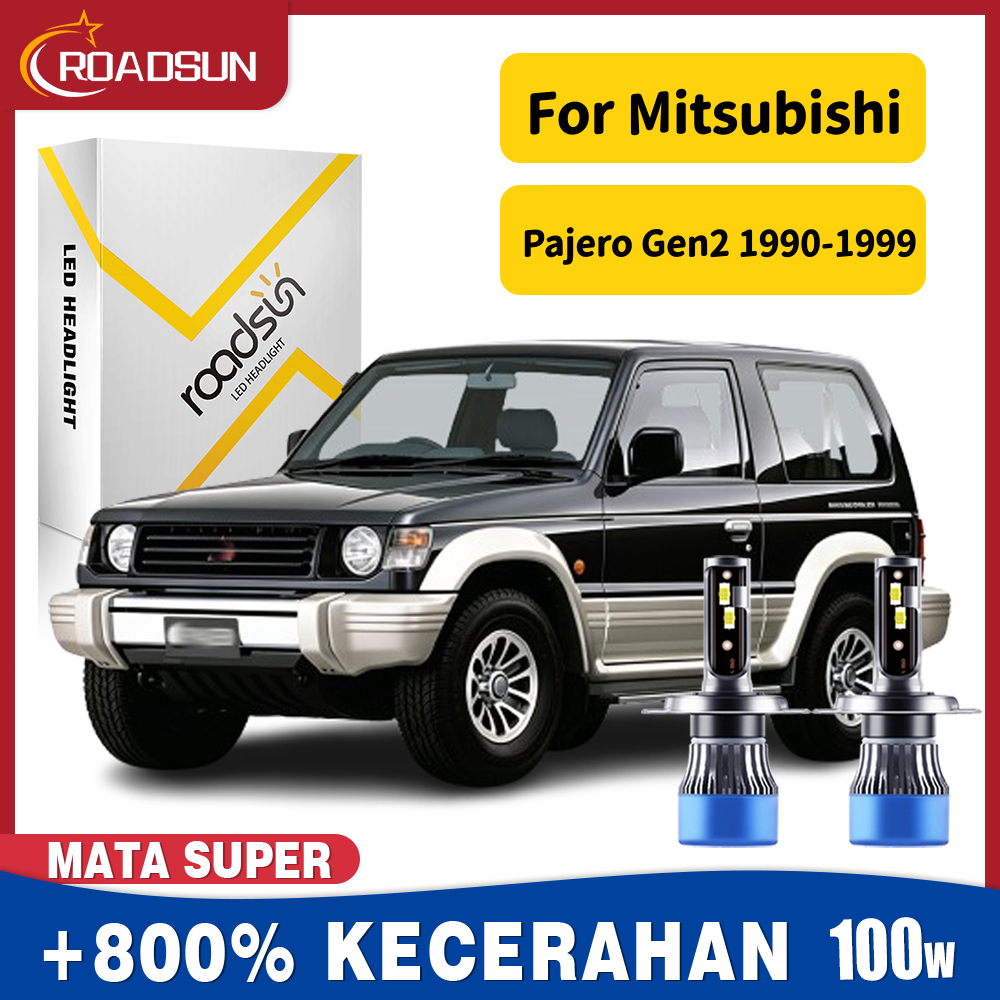 Cocok untuk Mitsubishi Pajero Gen2 1990-1999 Super Terang Led Lampu Depan Mobil Bohlam Hi/Lo Beam 10