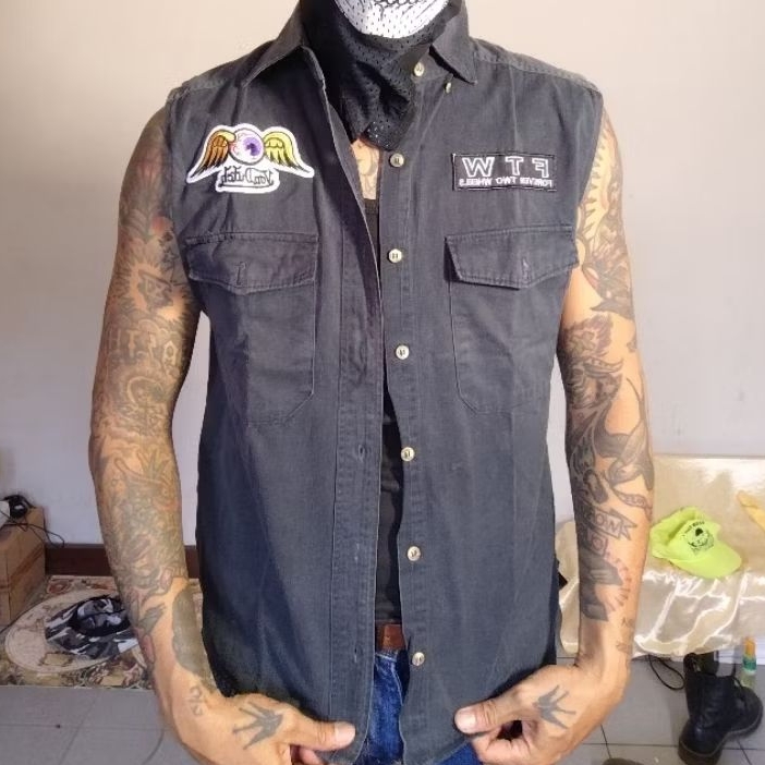 kemeja custom von dutch pacthes original