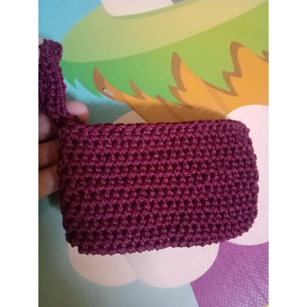 dompet rajut polos/dompet mini/dompet koin