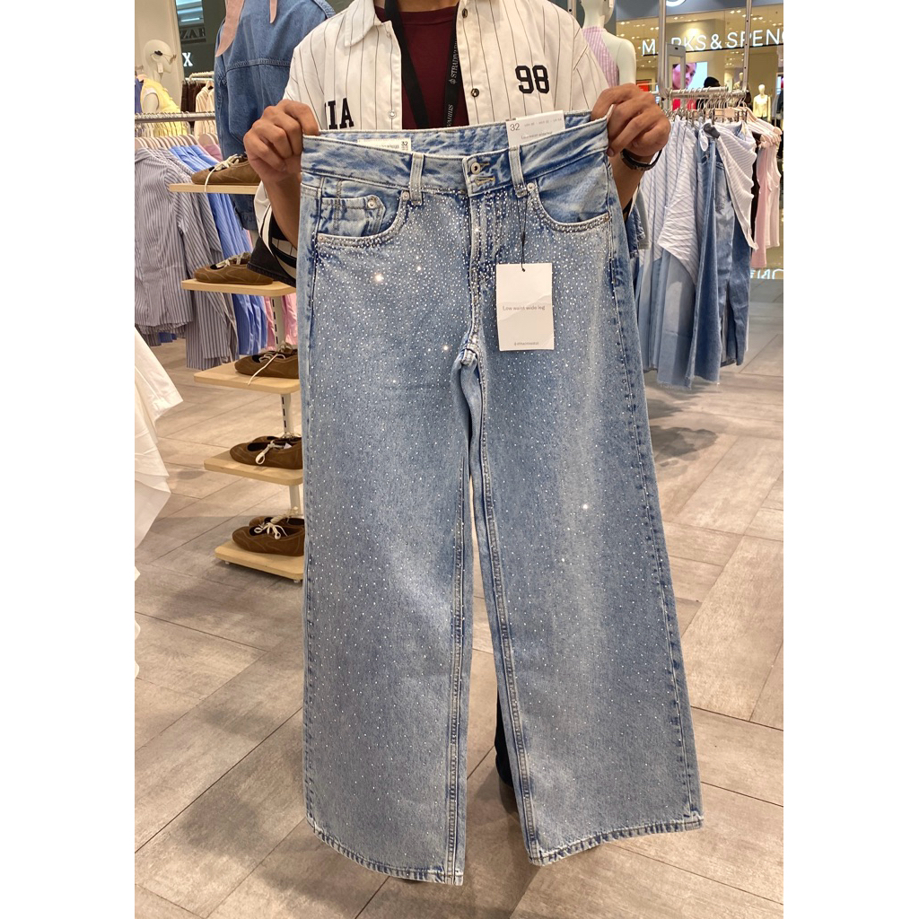Jastip  Stradivarius Celana Jeans Gliter