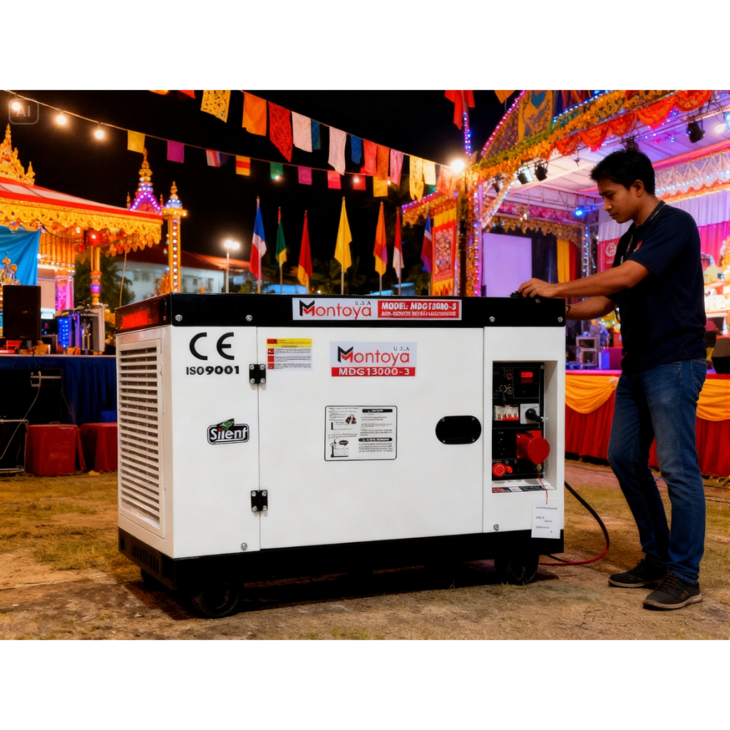 Genset 10 KVA 3 Phase Montoya MDG 13000-3(Resi) Chat Admin