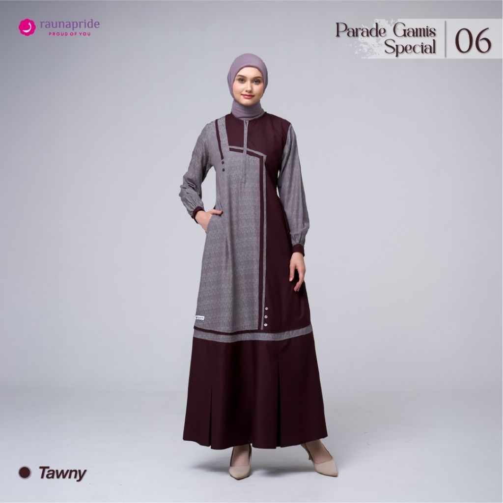 Raunapride || Gamis Dewasa Bahan Toyobo series Parade 06 Warna Tawny