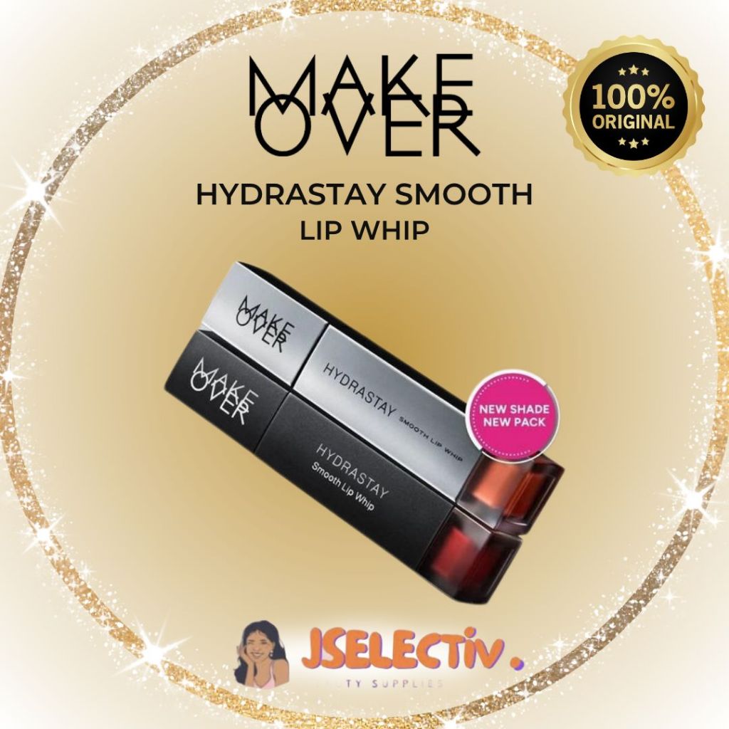 MAKE OVER LIP CREAM - HYDRASTAY SMOOTH LIP WHIP // JSELECTIV X JHON KOSMETIK // Lipstik MAKE OVER - 