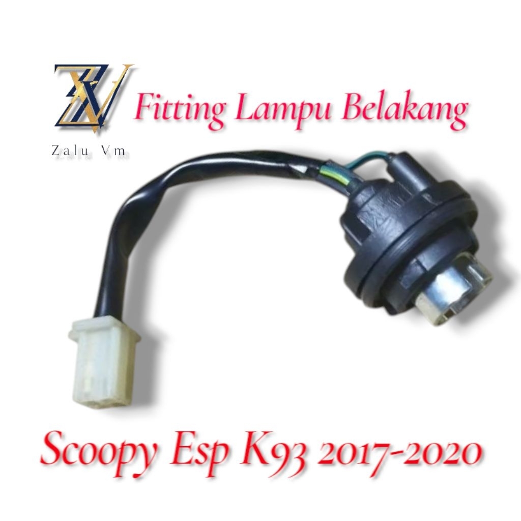 kabel piting lampu belakang Honda Scoopy Esp k93 2017-2020 soket lampu belakang Scoopy Esp k93