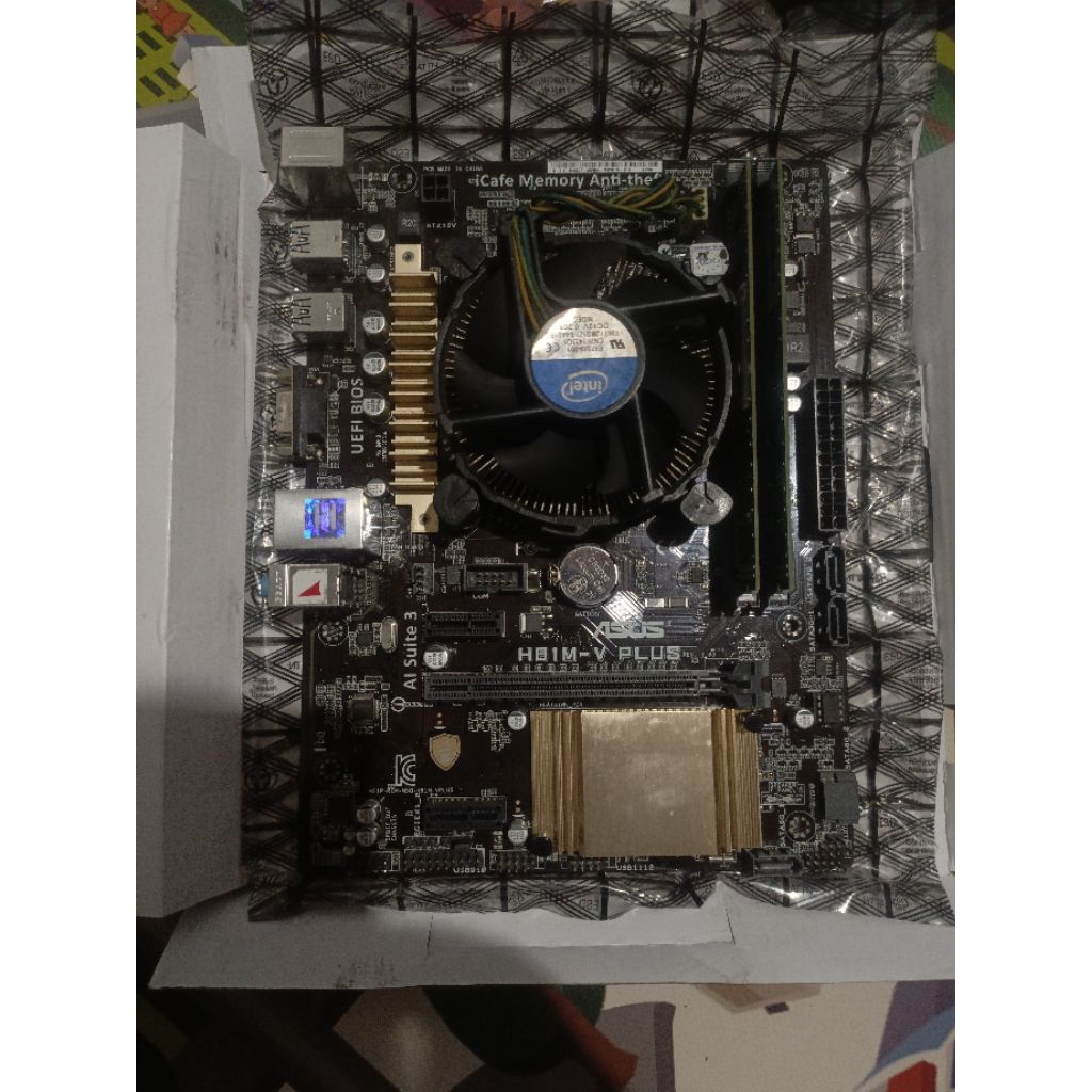 Paketan Mainboard ASUS H81M-V PLUS + Intel Core i5-4570 + Ram 8GB