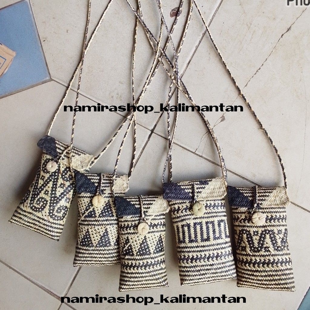 Tas Hp Rotan Asli Kalimantan | Tas Selempang Rotan | Tas Hp cewek cowok