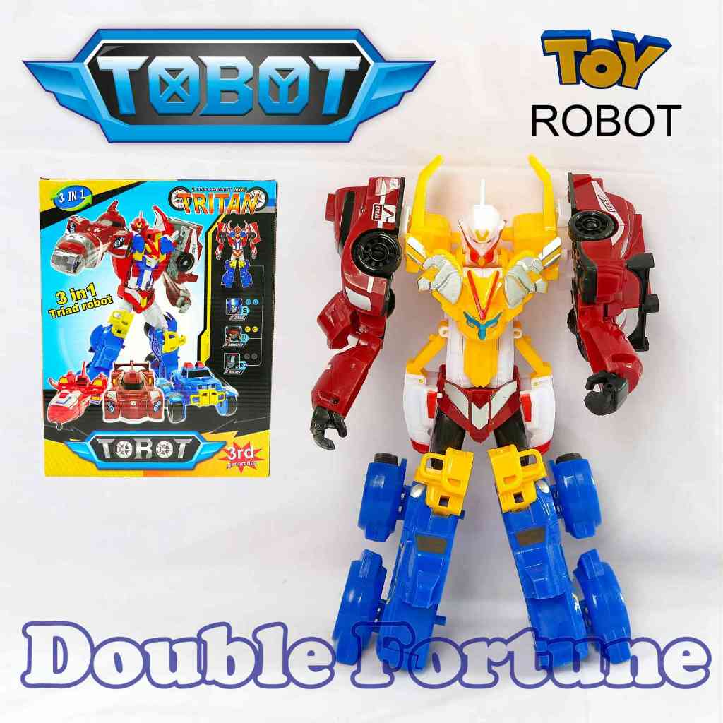 TOYS ROBOT TOBOT TRITAN 3 IN 1 TRIAD MAINAN ANAK