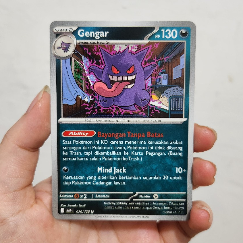 Kartu Pokemon TCG English Japan Indonesia - Gastly, Haunter, Gengar
