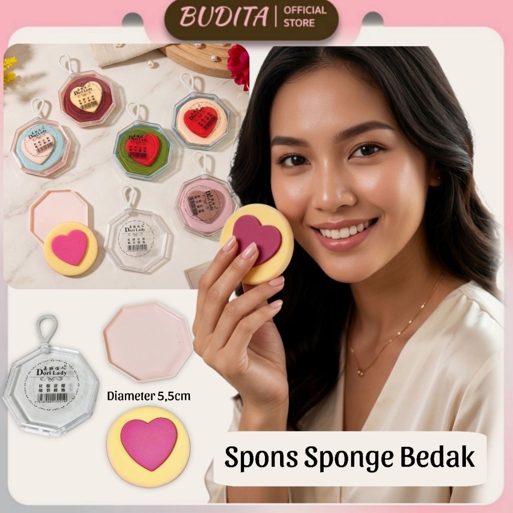 Spons Bedak Tabur Set | Sponge Makeup | Puff Bedak | Sponge Bedak Tabur | Spons Bedak Tabur Set | BD