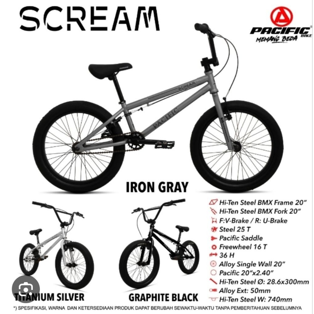 Sepeda Bmx 20 Pasific Scream