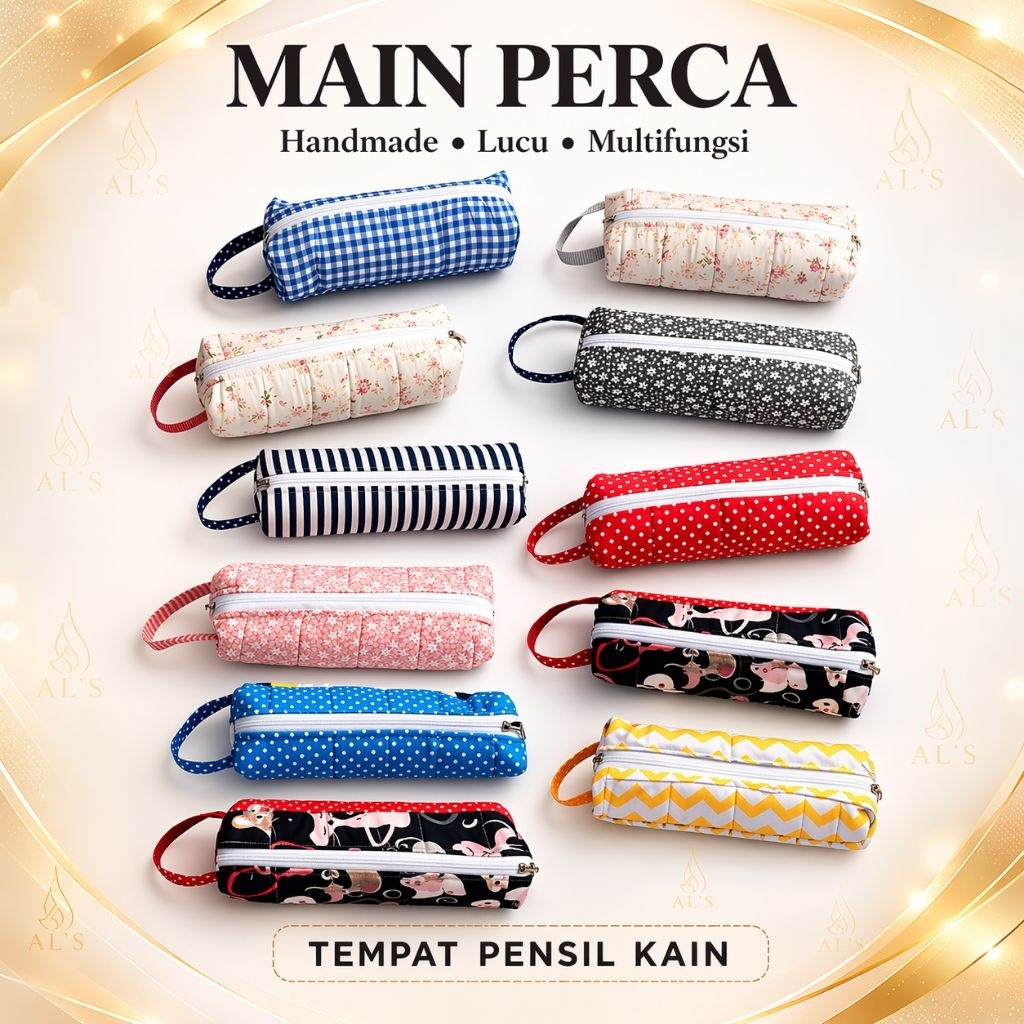 TEMPAT PENSIL KAIN - TEMPAT PENSIL PERCA  - TEMPAT PENSIL UNIK - KOTAK PENSIL