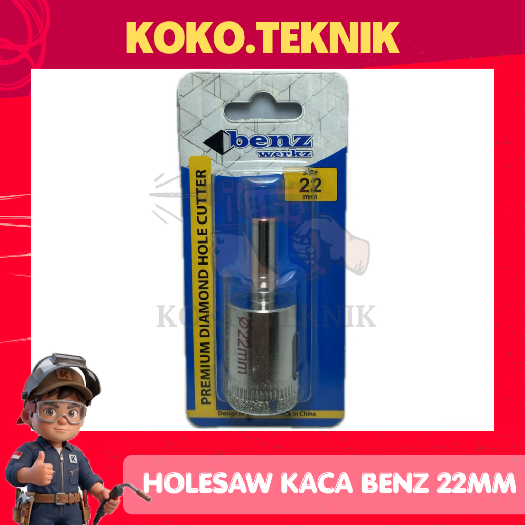 HOLESAW KACA BENZ 22mm HOLE SAW KACA MATA BOR GRANITE MATA BOR KERAMIK HOLESAW KERAMIK DIAMOND HOLE 