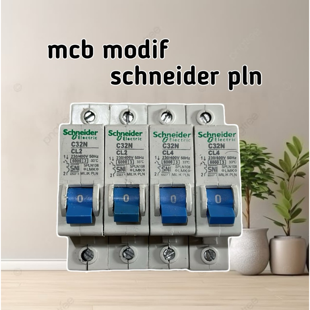 MCB Modif schneider pln 1 phase original anti jeglek siap pake di jamin normal