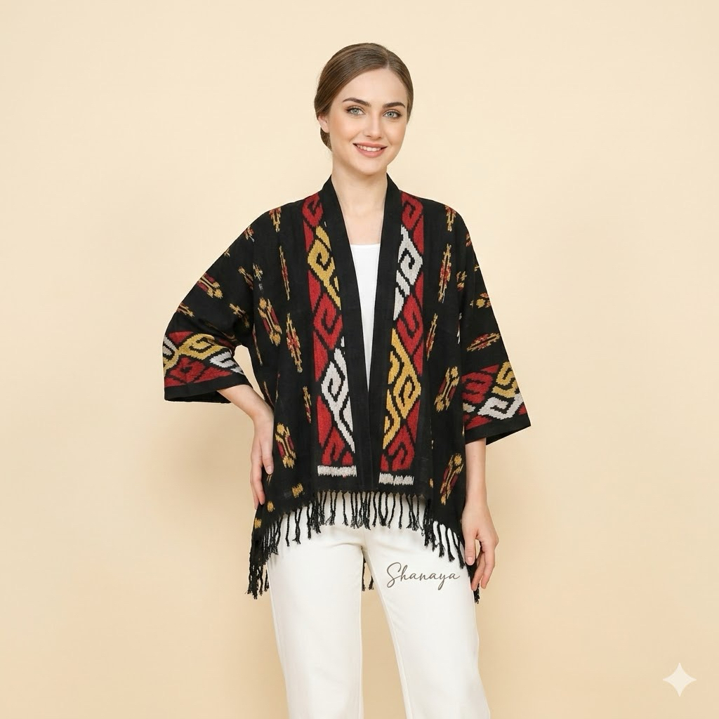 Shanaya Batik Outer Tenun Black Series TENUN ORI ETNIC CANTIK UNIK  BEST SELLER