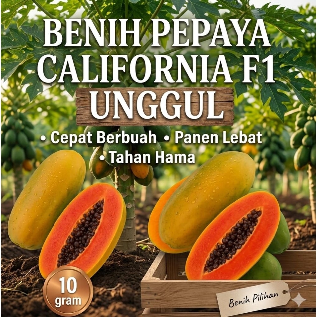 Benih Pepaya California F1 5gram