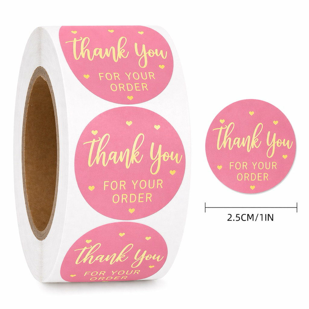 Stiker 1Roll 500pcs / Stiker Box / Stiker Roll / Stiker Box Makanan