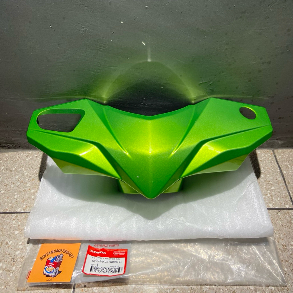 53205 K25 900BLG COVER BATOK KEPALA DEPAN BEAT FI HIJAU ORIGINAL AHM
