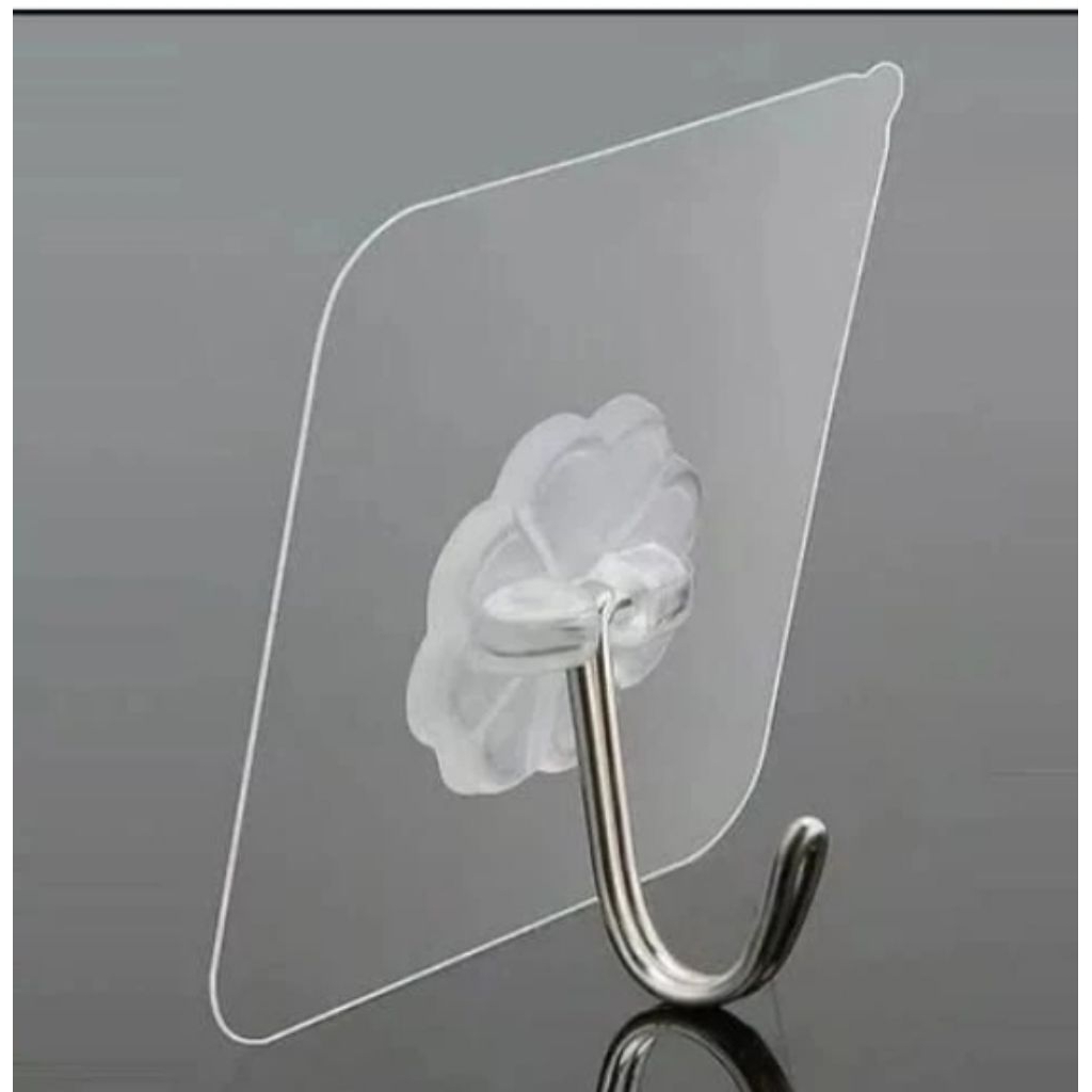 TEMPELAN HOOK BENING Gantungan Dinding Transparan Hook Tempel Kuat Tanpa Paku Anti Air Serbaguna