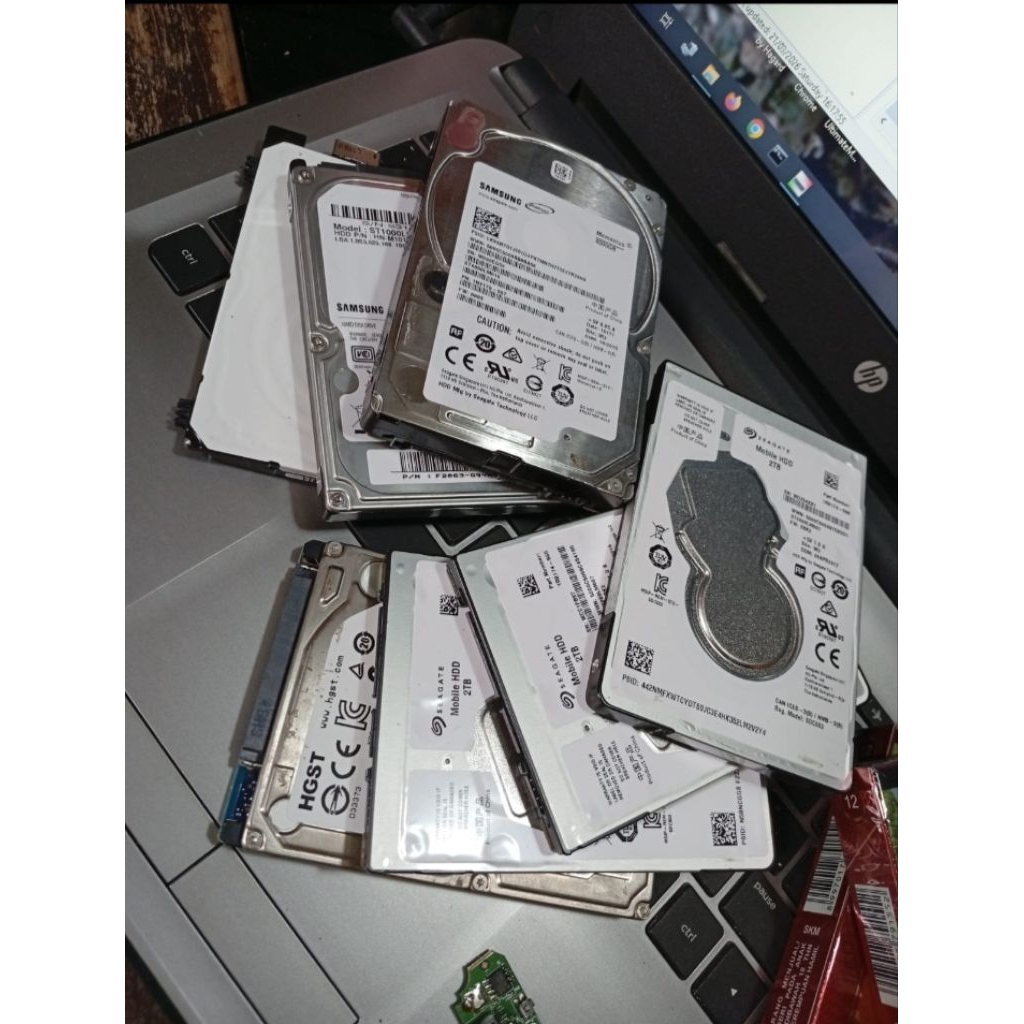 hdd laptop (7pcs) 2,5 inch rusak/no detect