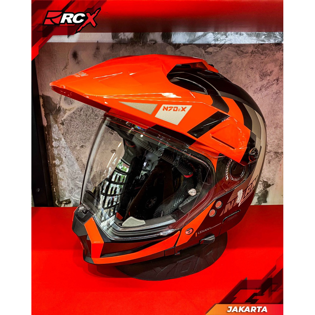 Helm NOLAN N70.2 X Decurio Flat Black Orange Original Second 2nd Bekas RCX