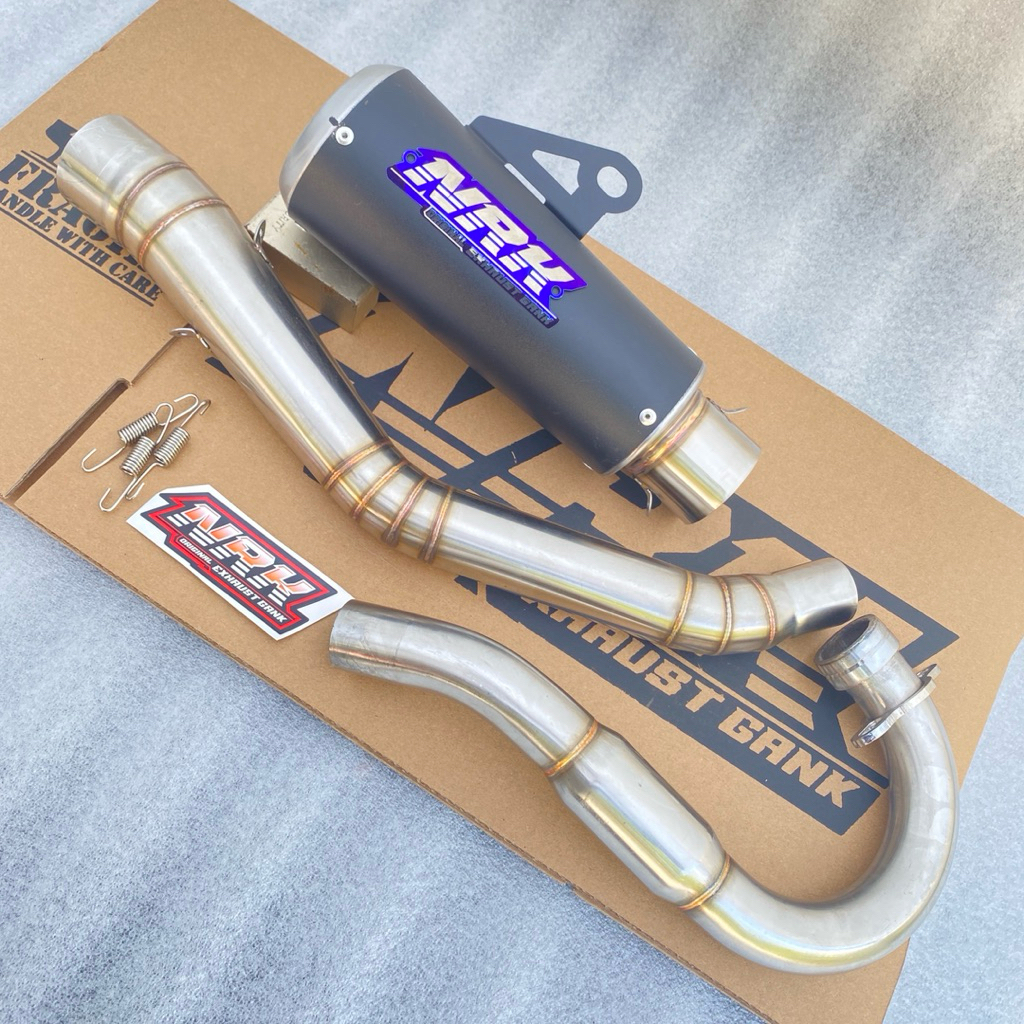 Kenalpot Racing type GP1 pnp Herex KLX dan CRF Kolong Atas Inlet 50mm Original NRK Exhaust untuk Mot
