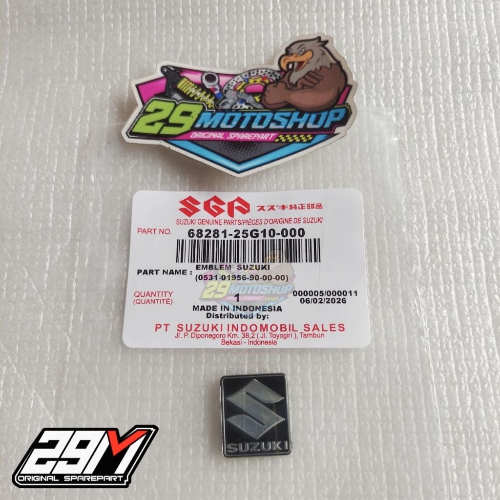 Emblem Logo S Suzuki Satria Fu 150 Original SGP