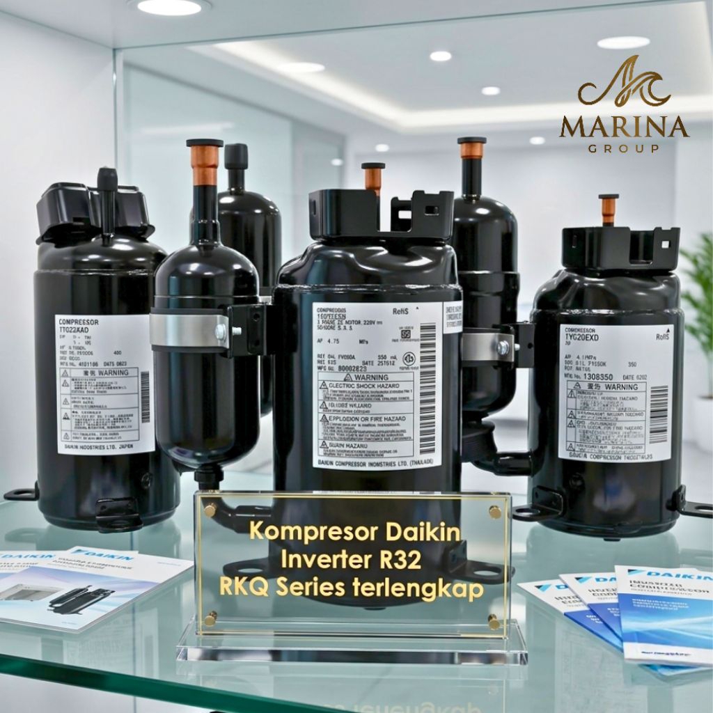 Kompresor AC Split Daikin Inverter RKQ/FTKQ R32 (0,5 PK, 3/4 PK, 1 PK, 1½ PK, 2 PK) Baru dan Garansi