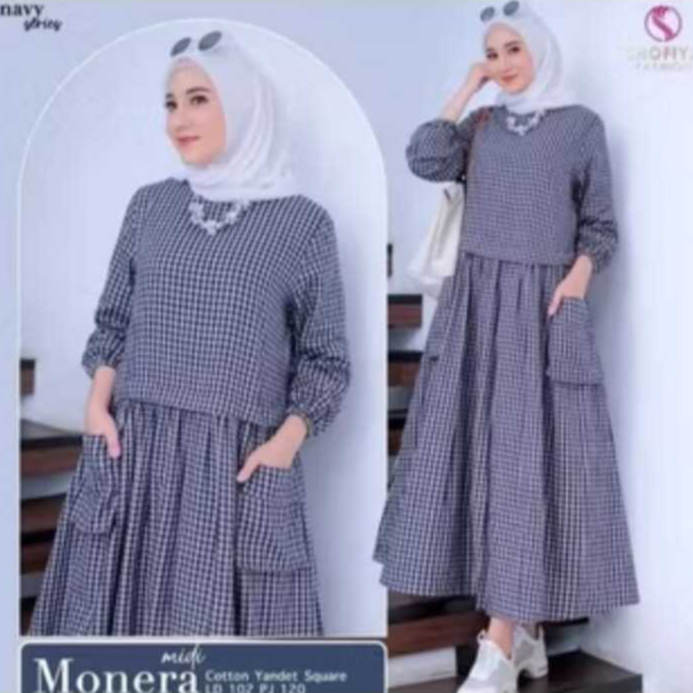 GAMIS MIDI MOTIF KOTAK KECIL TERBARU//GAMIS TERKINI//GAMIS KOTAK TERBARRU