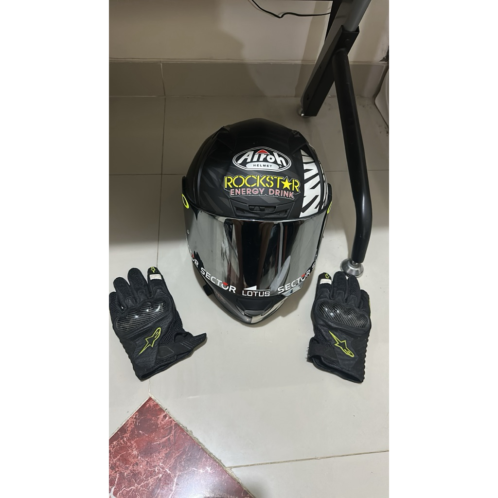 AIROH VALOR MATT ROCKSTAR SIZE M | Bonus Alpine Gloves
