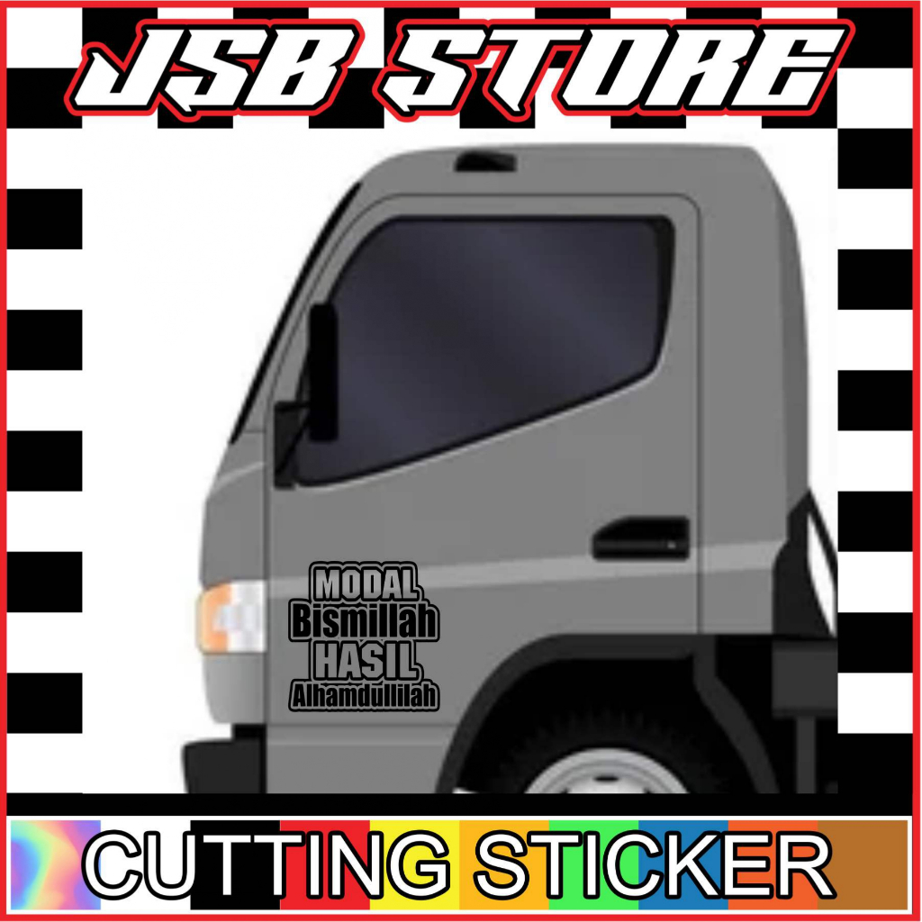Cutting Stiker KATA KATA TRUK MODAL BISMILLAH HASIL ALHAMDULLILAH Stcker Variasi Kaca/Body Mobil Pic