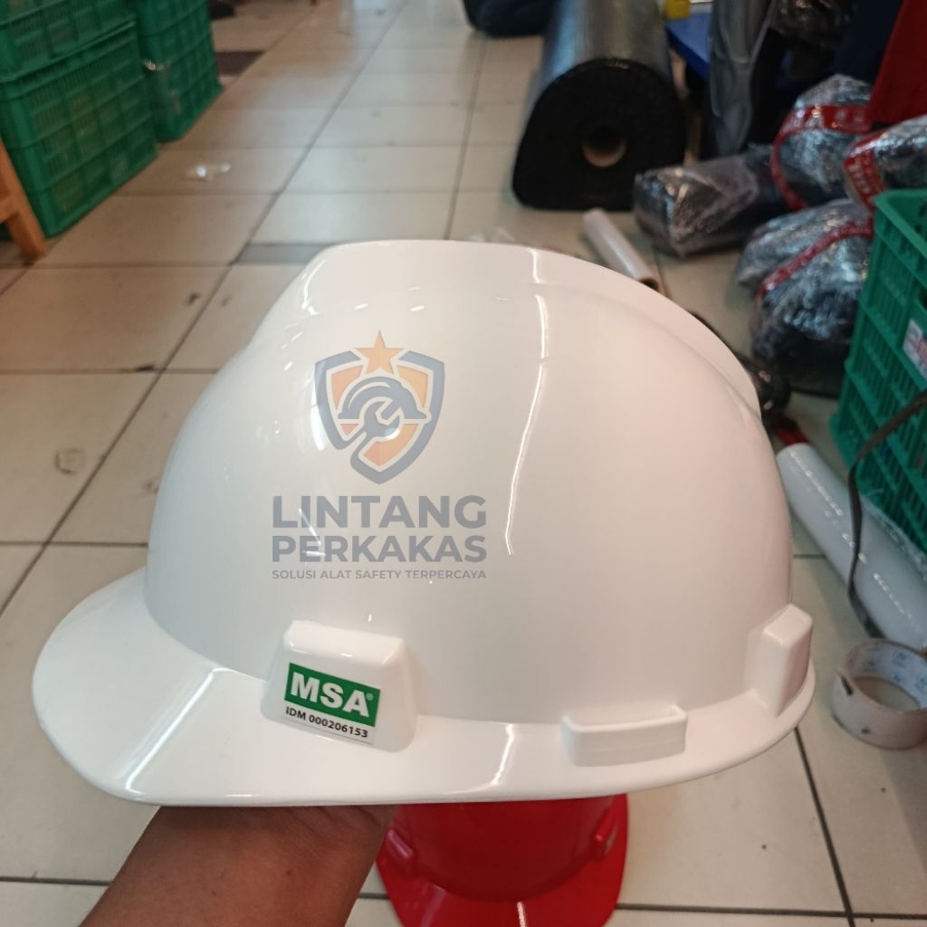 Helm Safety MSA V-Gard Lokal SNI - Helm Proyek MSA V-Gard