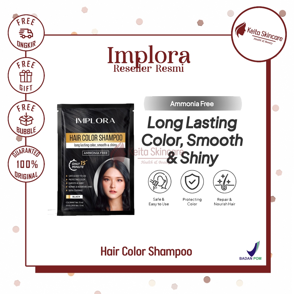 IMPLORA Hair Color Shampoo | Shampoo Pewarna Rambut