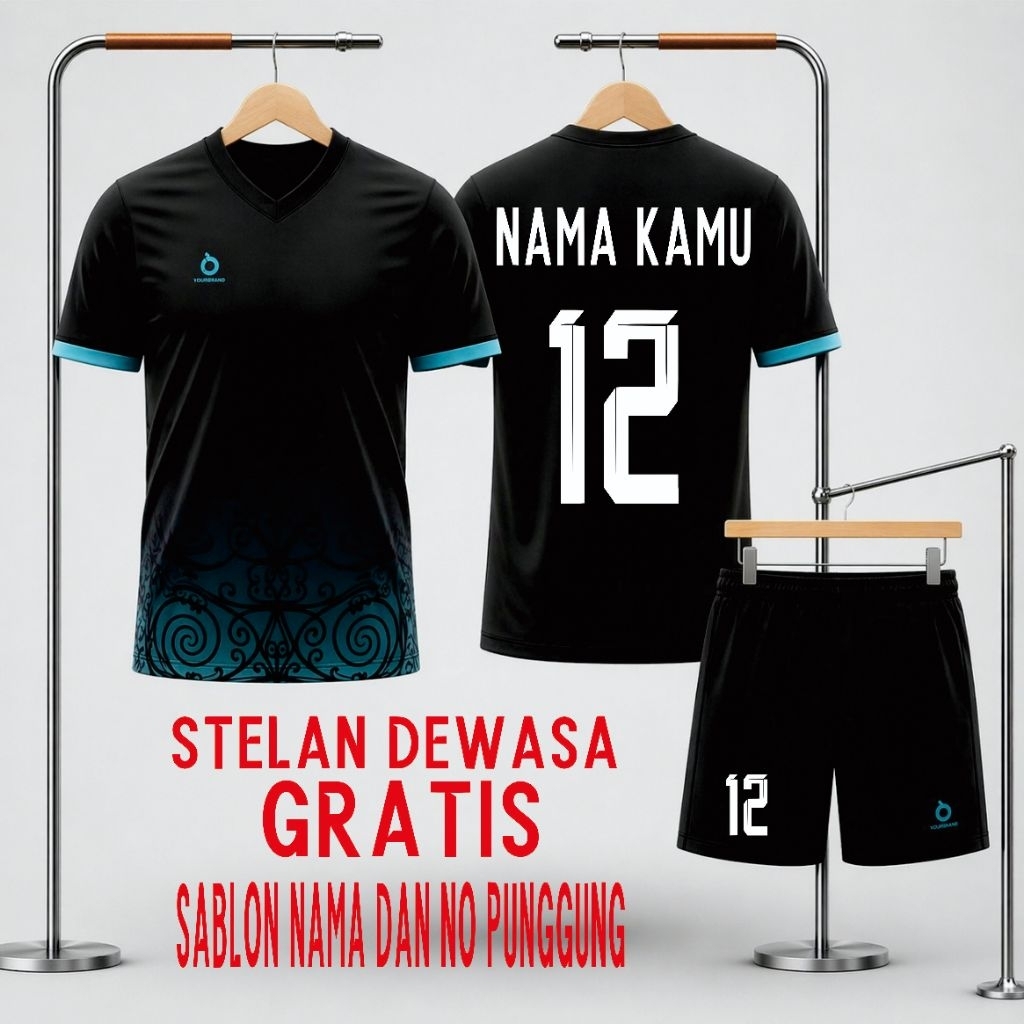 KOSTUM BOLA DEWASA GRATIS SABLON NAMA DAN NO