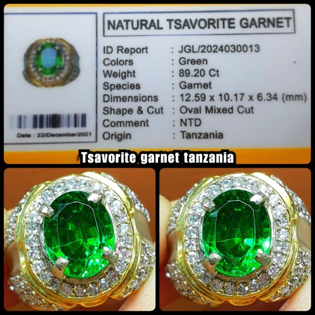 batu permata tsavorite garnet asli tanzania ya