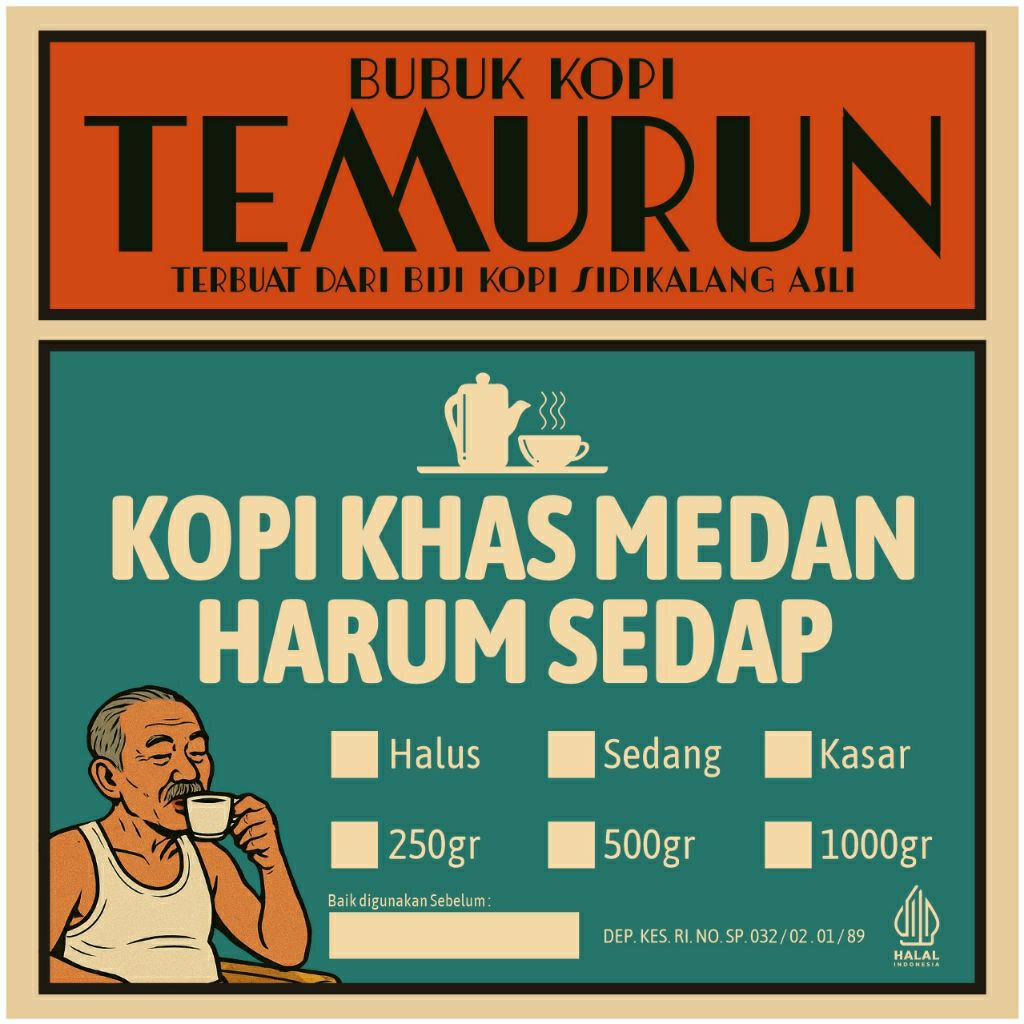 KOPI MEDAN | BUBUK KOPI SIDIKALANG BLEND KHAS MEDAN GRADE A
