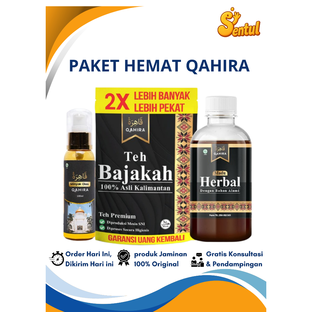 QAHIRA Original Minyak Oles Madu Herbal Teh Bajakah Obat Herbal Kista Lipoma Atasi Benjolan Kelenjar