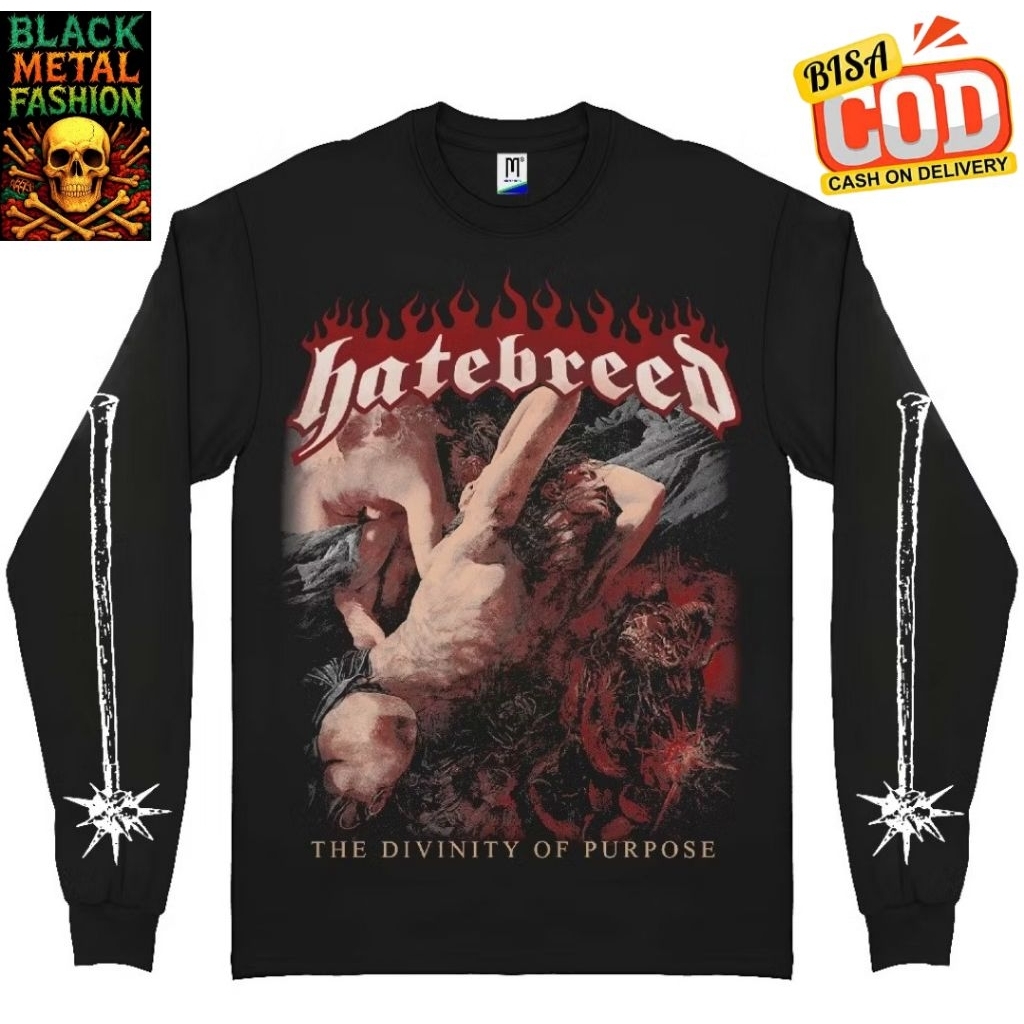 [COD] Kaos T-shirt Lengan Panjang Band Metal Hatebreed - The Divinity Of Purpose| Kaos Death Metal |