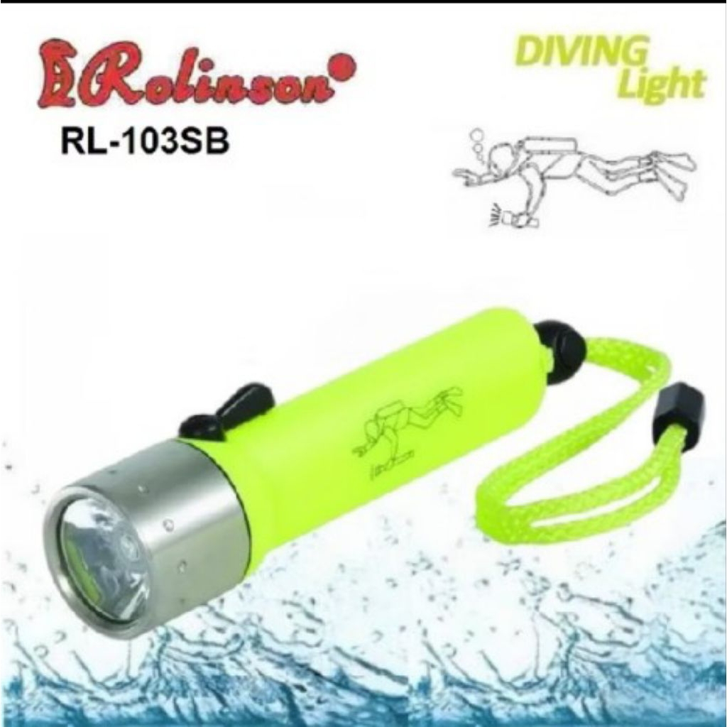 Senter Selam Anti Air Senter Led Diving Flash Rolinson RL-103SB Waterproof