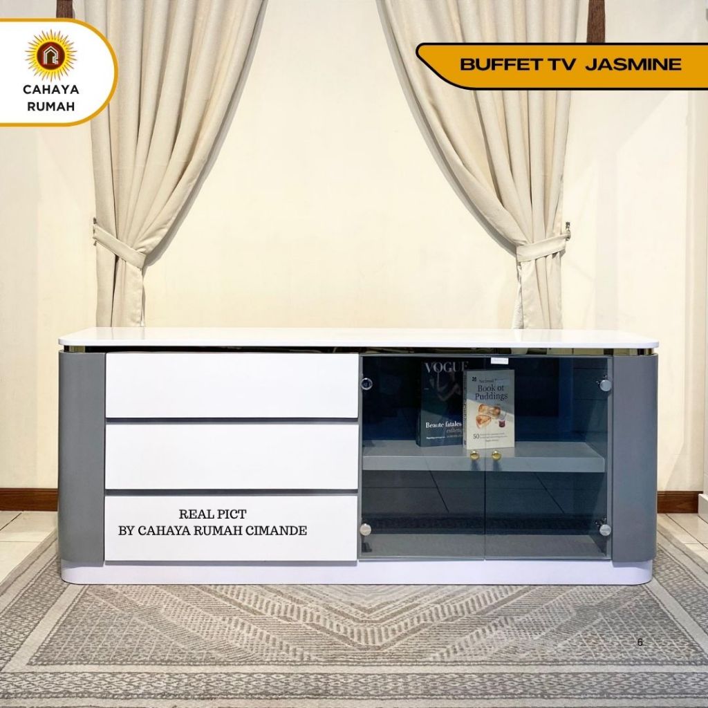 Cahaya Rumah Bojong Gede - Buffet Aesthetic Estetik Jasmine / Buffet TV / Meja TV / Meja Kecil / Mej